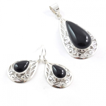 925 sterling silver onyx jewelry sets